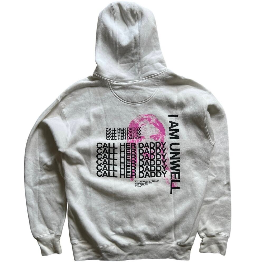 Barstool Sports Sweatshirt White Call Her Daddy UNWELL 2018 Medium